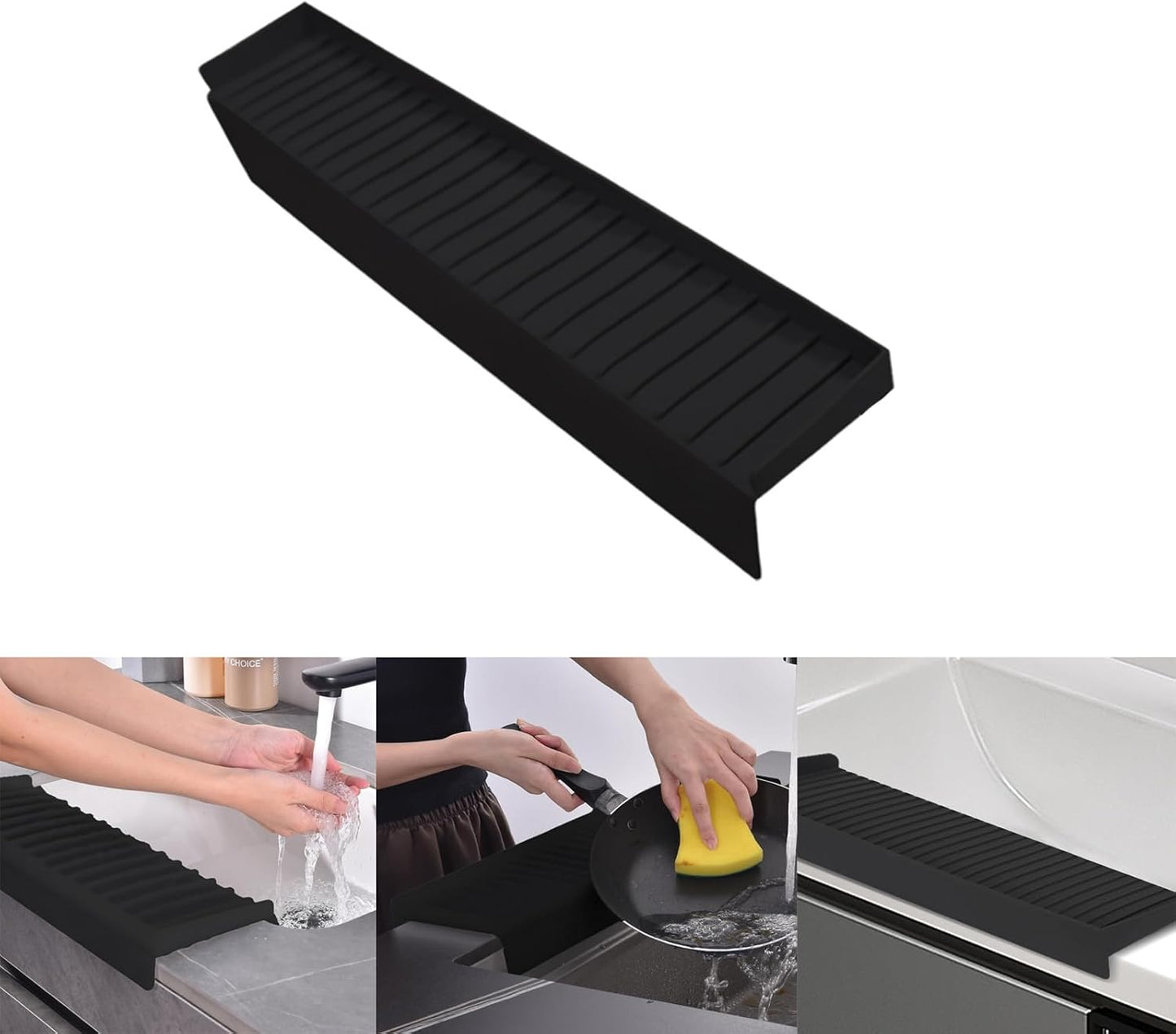 Protector salpicaduras silicona 4x20pulg protege encimeras acero