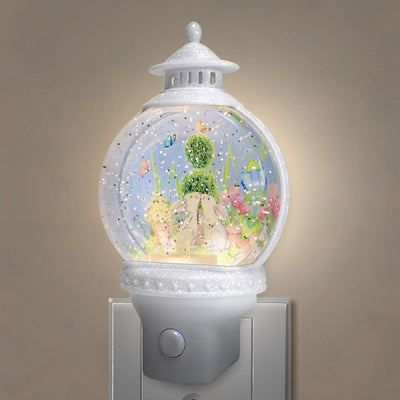 Luz Nocturna Primavera Conejo USB Salida Decoración Hogar