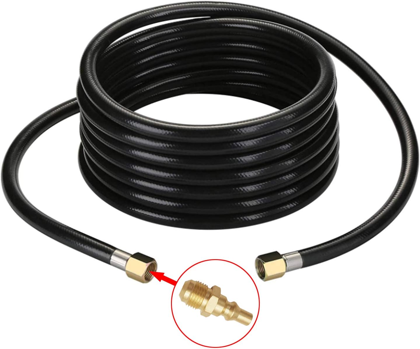 Enchufe 3/8 macho Flare X 1/4 para manguera propano RV