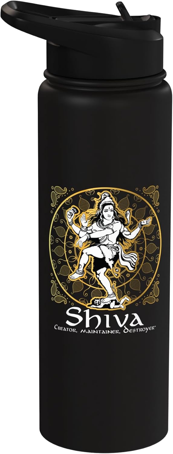 Botella de agua acero inoxidable sin BPA dios hindú Shiva