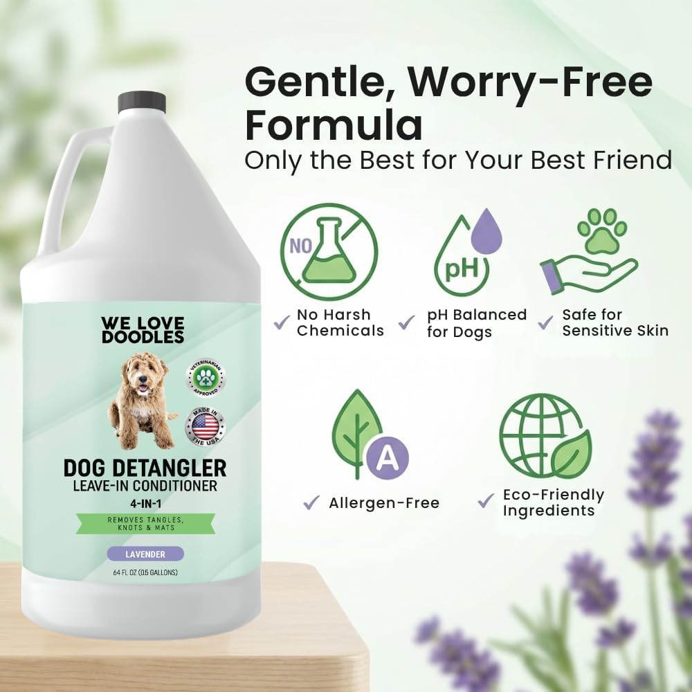Spray desenredante para perros medio galón sin enjuague