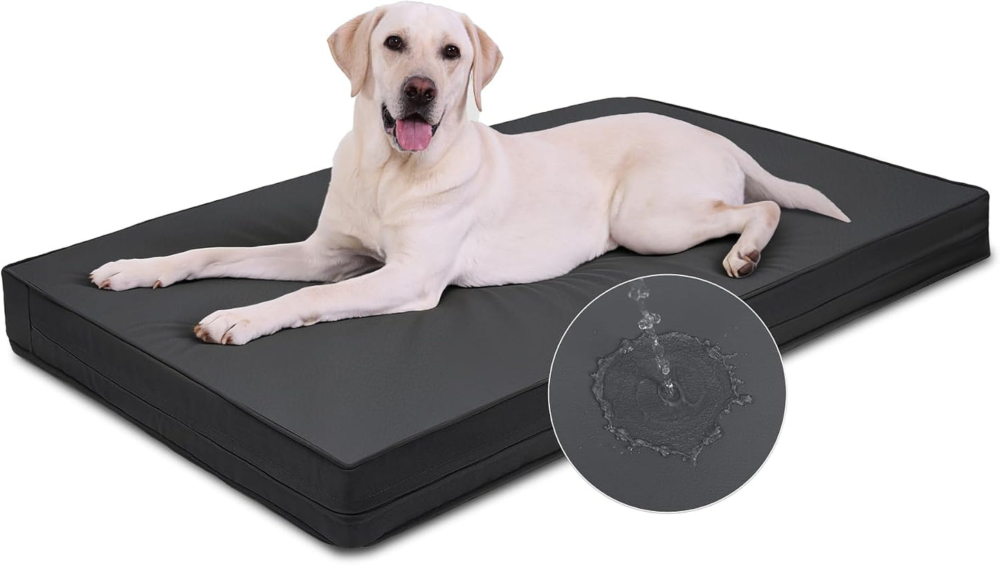 Cama perro XL impermeable cuero espuma ortopédica
