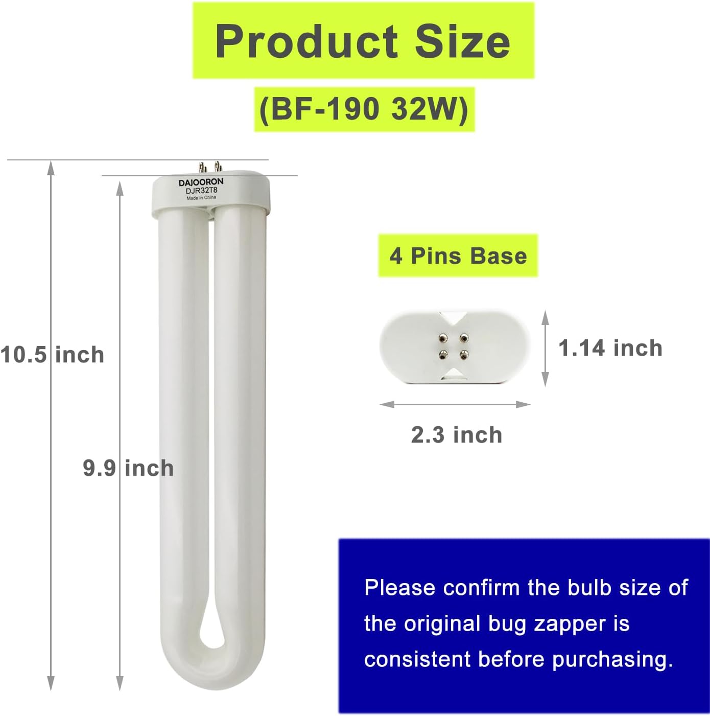 Bombilla repuesto Flowtron BK-40D 10pulg 4pines U