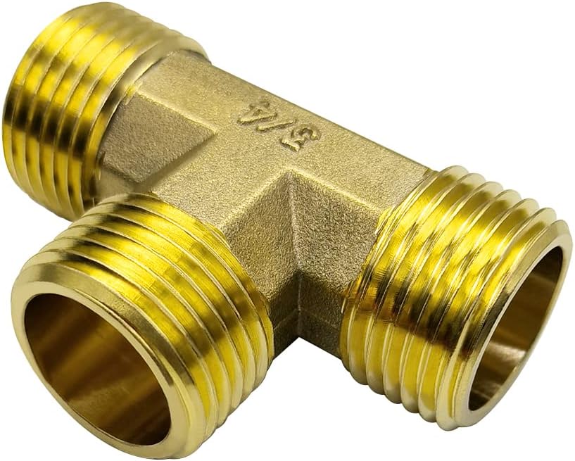 Manguera jardín en T 3/4" conector macho latón