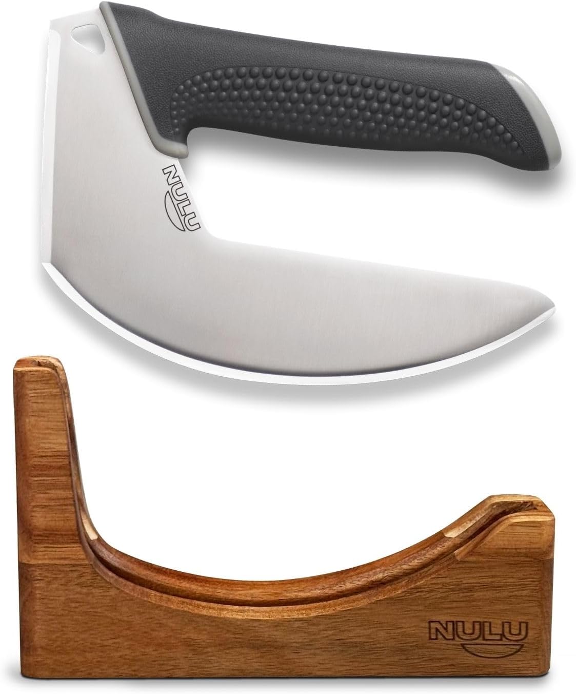 Cuchillo cocina ergonómico con soporte acacia