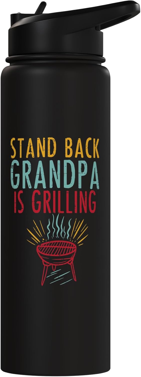 Botella de agua aislada para hombres con asado de acero inoxidable