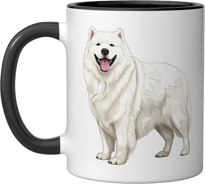 Taza Cerámica para Perros Diseño Negro/Blanco