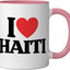 Taza Cerámica Love Haiti Rosa/Blanca