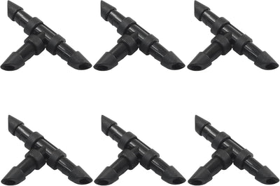 150 Accesorios T Púas 1/4pulg Conectores Riego Goteo
