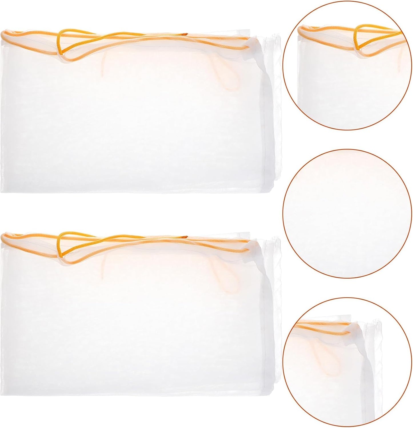 4 bolsas estopilla para colar queso y miel con cordón ajustable