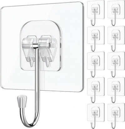 Ganchos adhesivos transparentes para baño cocina 44lb