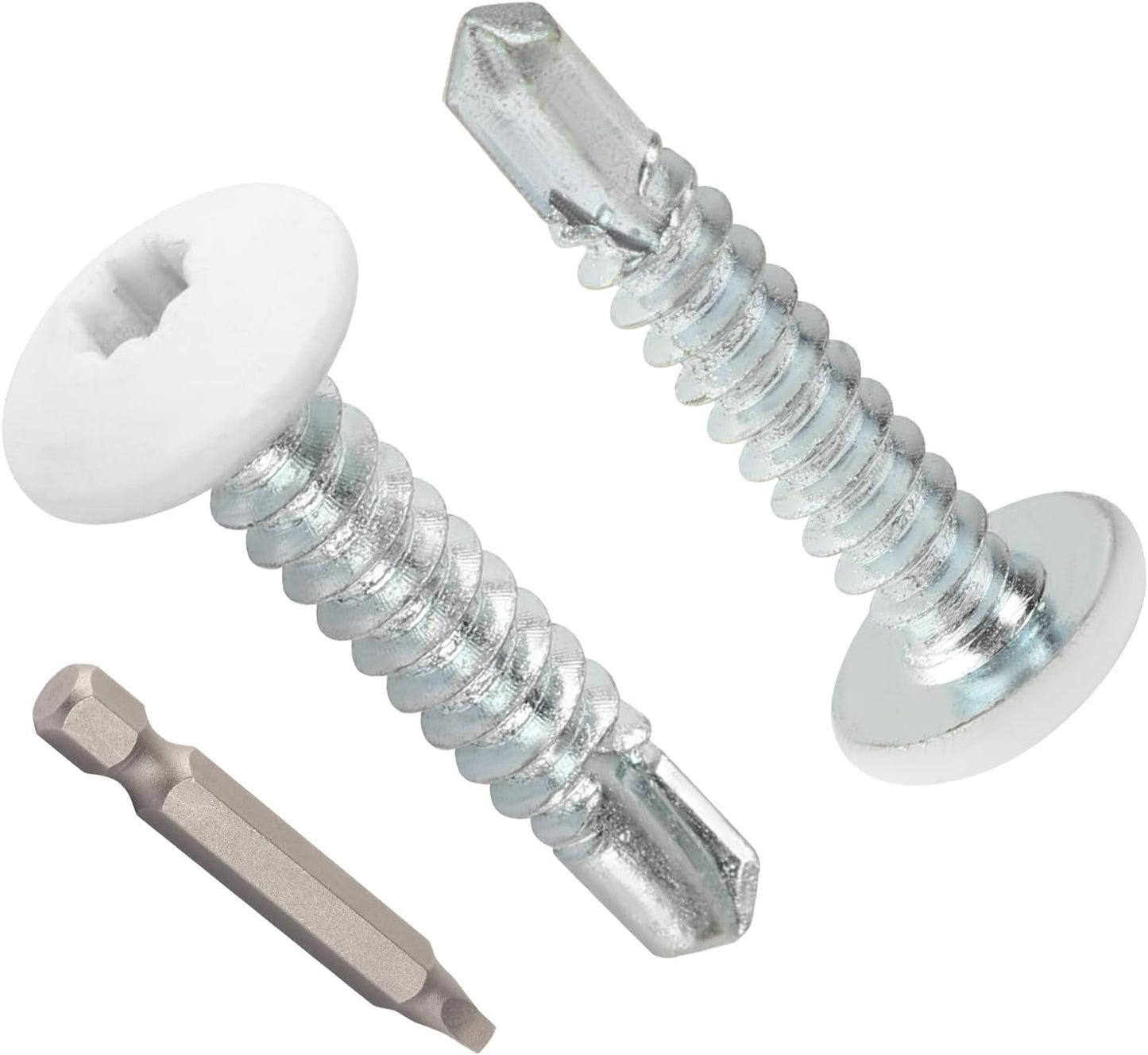 Tornillos remolque autorroscantes blancos pack 100 pz 10x1pulg