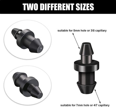 60 Tapones Tubo Púas 1/4pulg Conectores Goteo