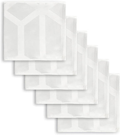 Servilletas de poli algodón Magnolia White 12 piezas
