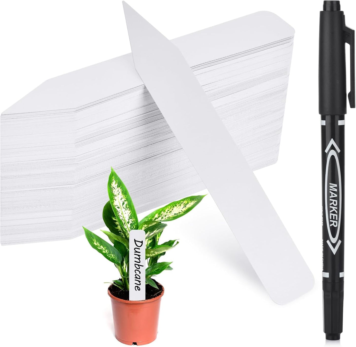 Etiquetas plástico para plantas impermeables 120uds