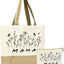 Bolsas reutilizables para regalo de abuela con flores y maquillaje