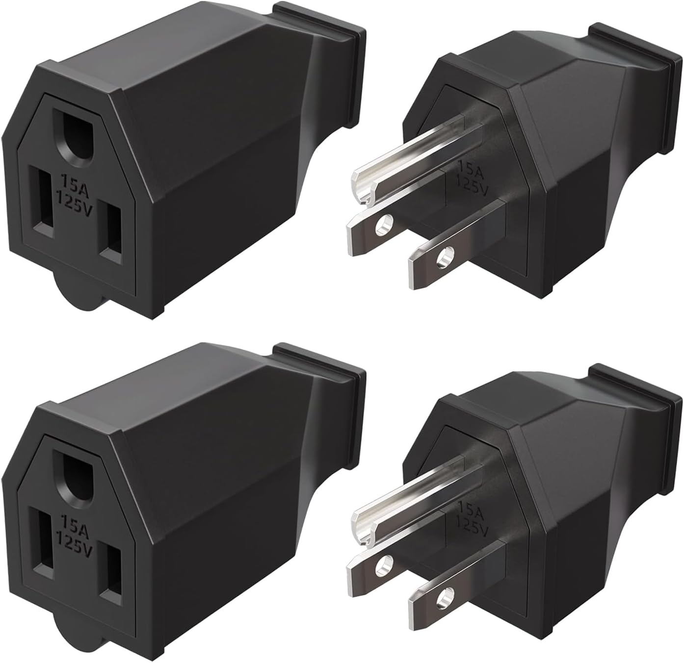 2 Set Extensión Cable Reparación Conectores Macho Hembra 125V