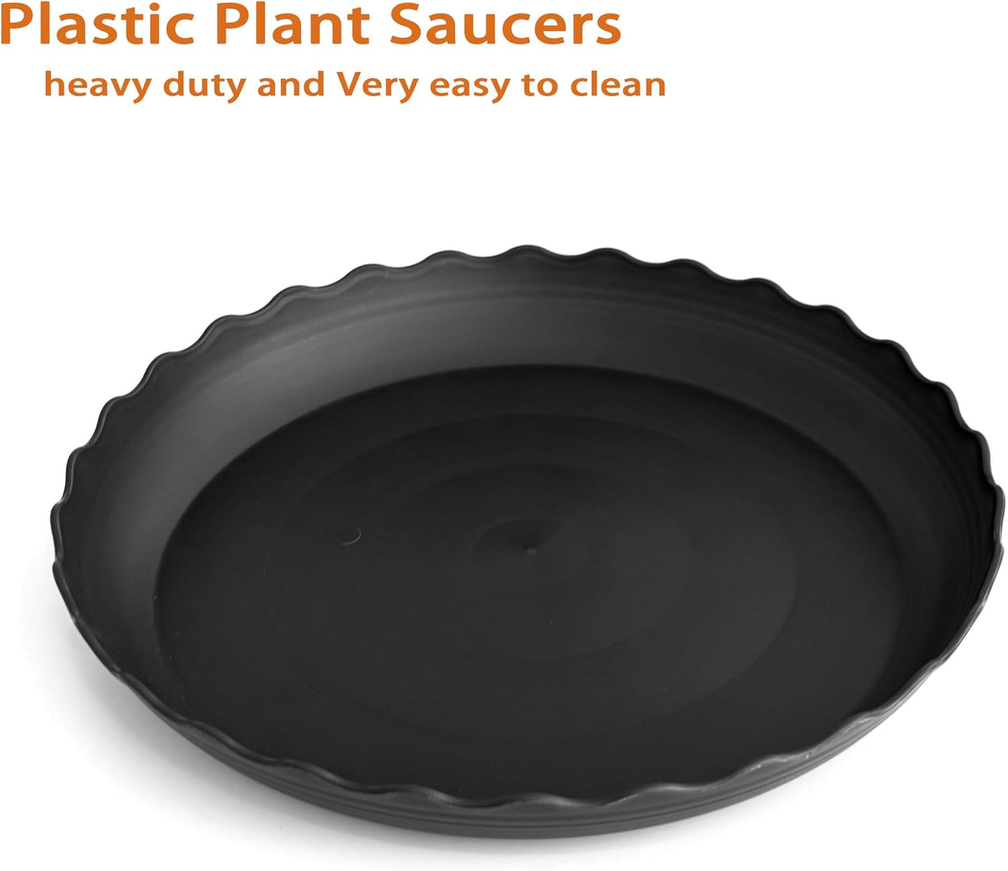 Platillos plástico para plantas 6-10pulg resistente drenaje