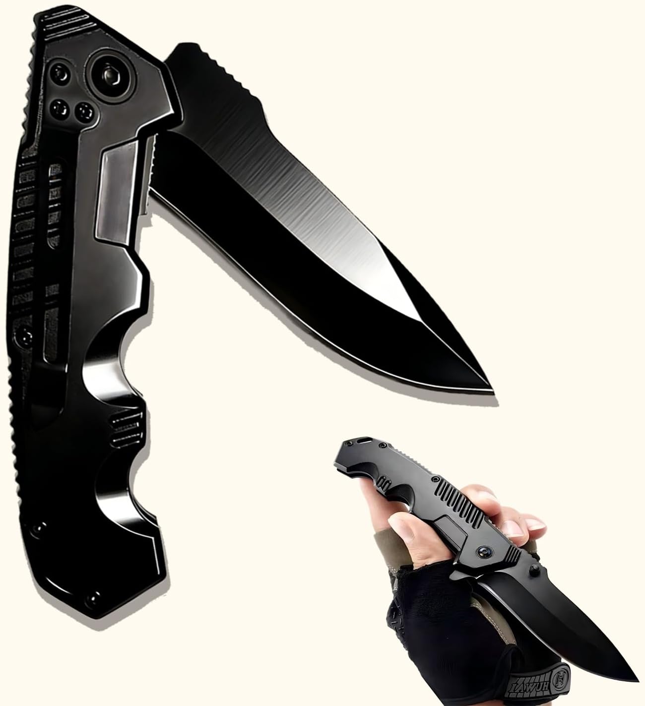 Cuchillo bolsillo mini aluminio 7.9pulg mango portátil