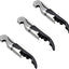 Sacacorchos metal negro estilo camarero doble bisagra set 3