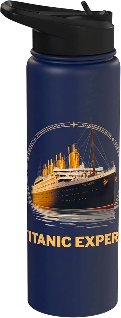 Bottella de agua aislada de acero inoxidable Titanic para niños y adultos
