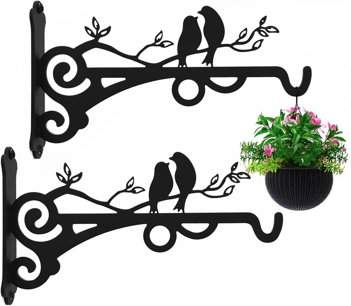 Cesta colgante plantas acero sólido para interior y exterior