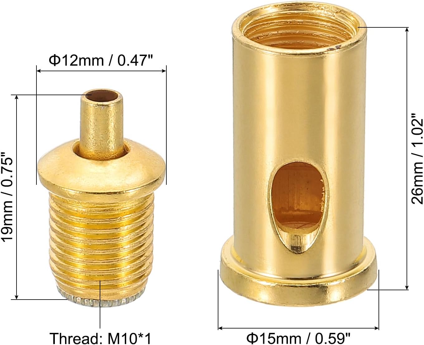 Set 5 Conectores Cable Acero Ajustables Base Colgar Lámpara Dorado