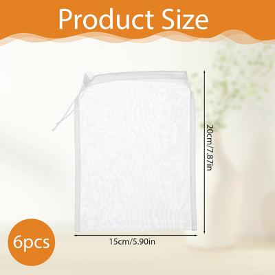 Bolsas de leche de nuez reutilizables para colar jugos, yogur, café y té