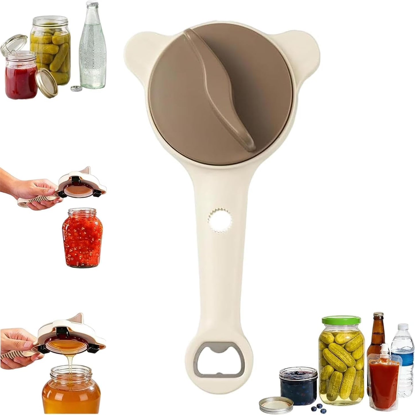 Abrebotellas 4en1 ajustable antiderrap
