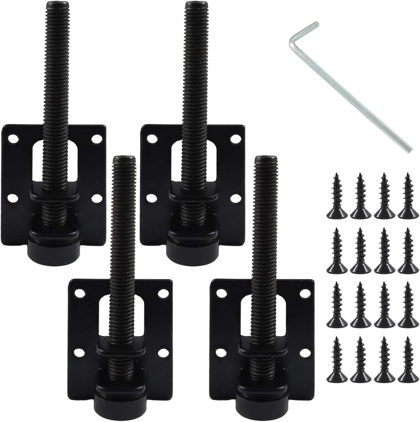 Set 4 Patas Niveladoras L Resistentes Negro