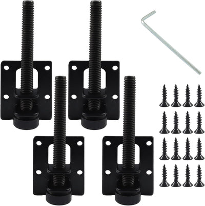 Set 4 Patas Niveladoras L Resistentes Negro