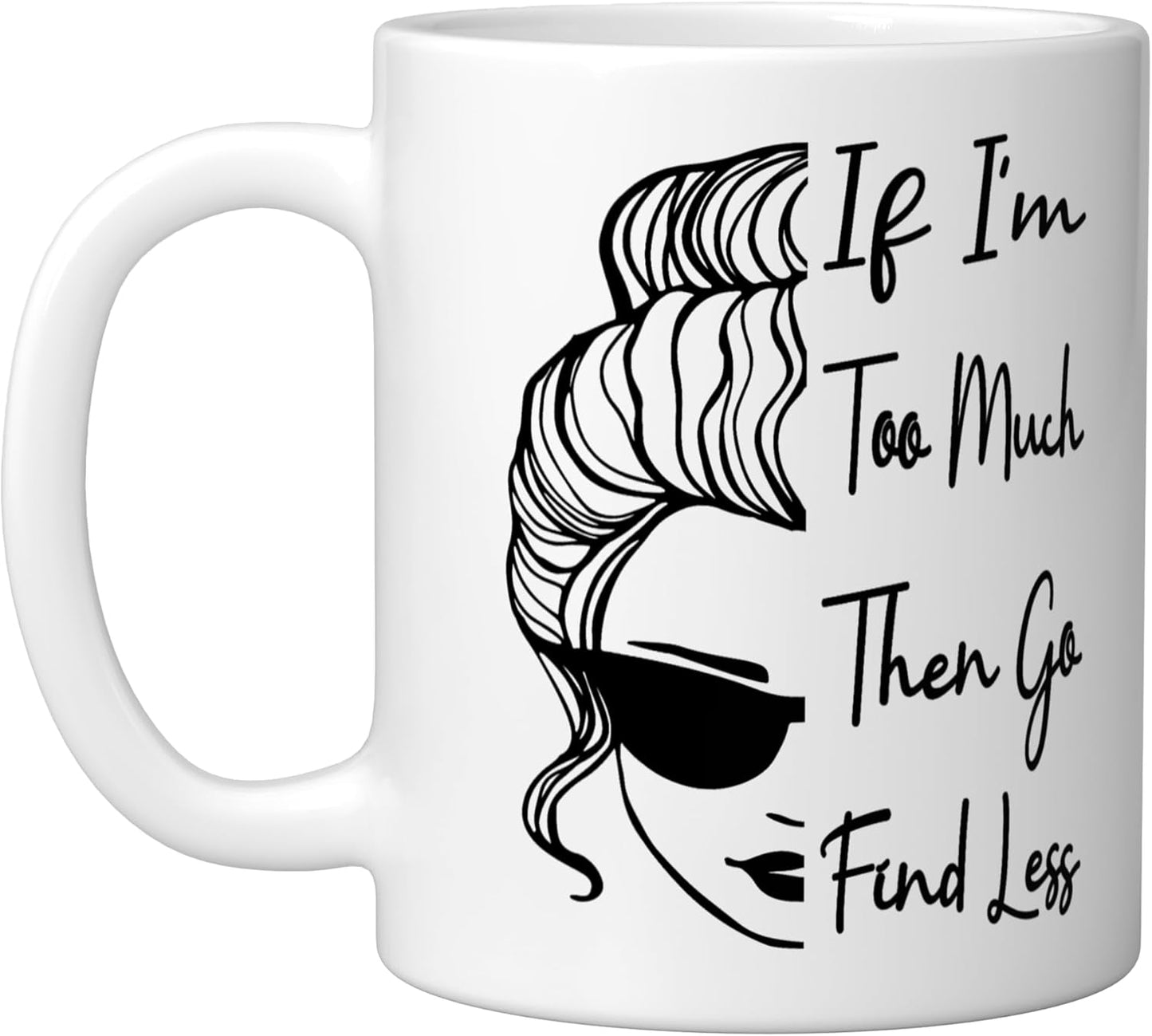 Taza cerámica divertida para pelo desordenado blanco