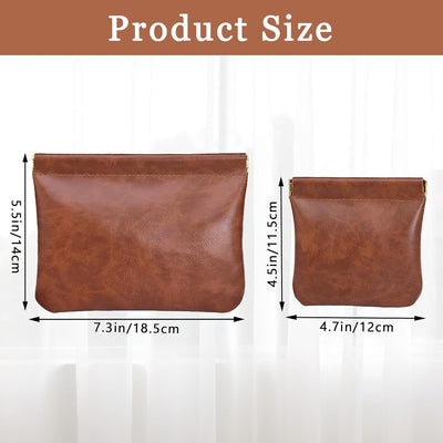 3 bolsas organizador monedero piel sintética Negro/Marrón