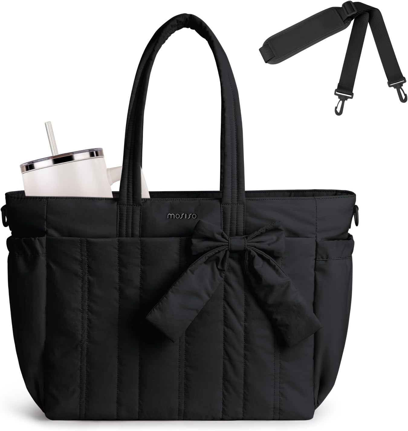 Bolsa hombro mujer 15.6pulg gran capacidad negro