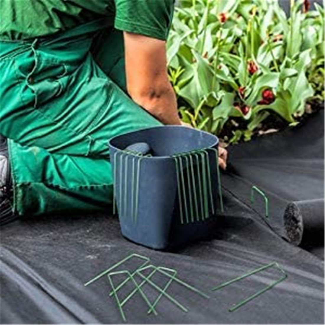 Clavijas acero en U para césped artificial y membrana