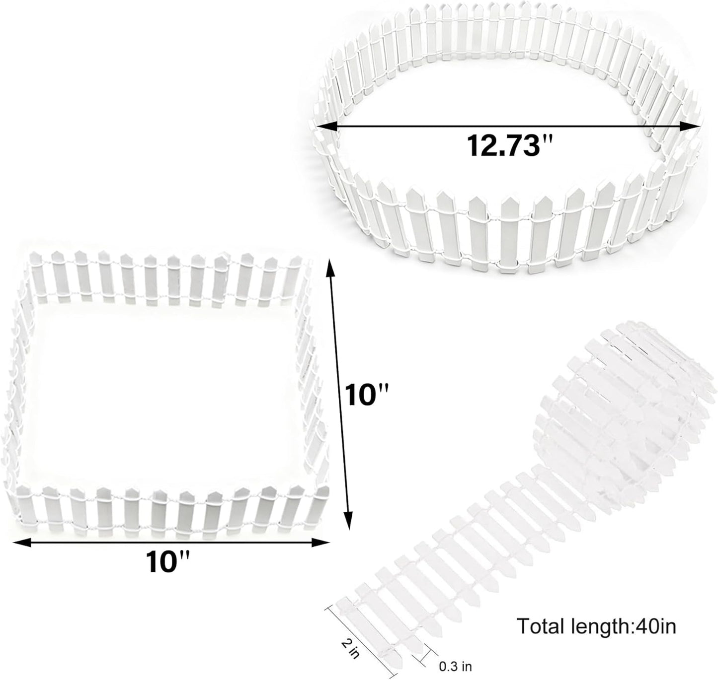 Valla jardín hadas mini 40pulg x2pulg paquete 2