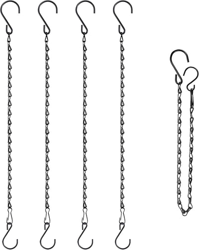 Cadena 20pulg negra para cestas colgantes ganchos