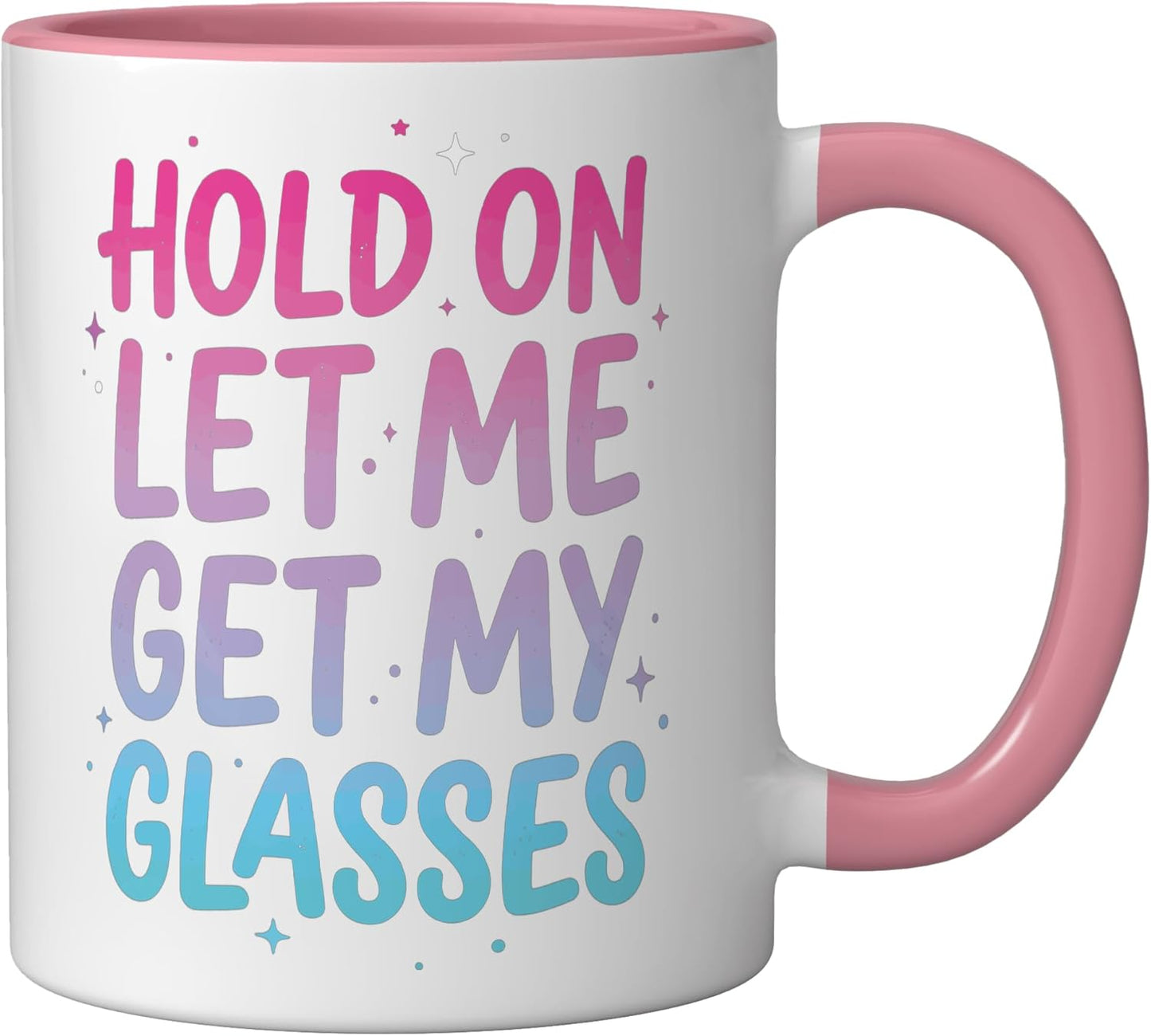 Taza Cerámica para Gafas Rosa/Blanca
