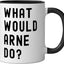 Taza cerámica What Would Arne Do? Negro/Blanco