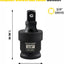 Punta de impacto universal 3/8" acero CR-MO rotación 360