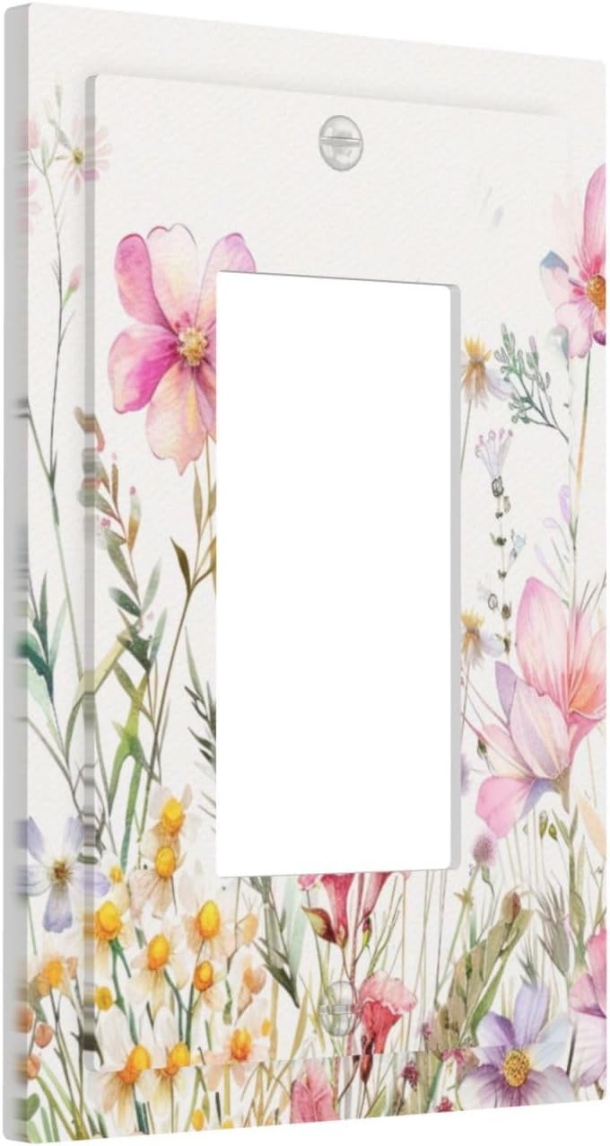 Cubierta interruptor floral rosa para dormitorio sala