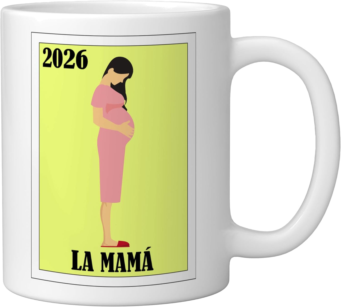 Taza de cerámica La Mama 2026 para primera vez mamá