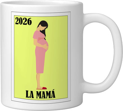 Taza de cerámica La Mama 2026 para primera vez mamá