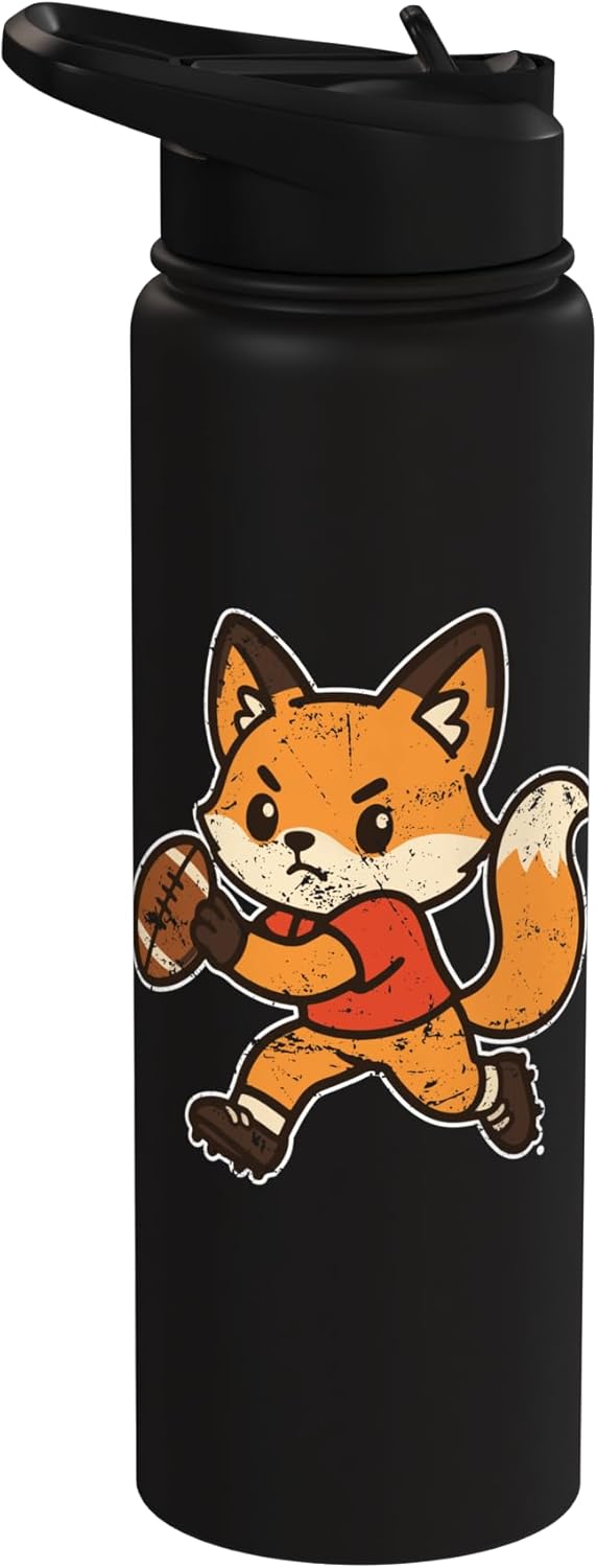 Bottella de agua acero inoxidable aislada Fox Run Rugby