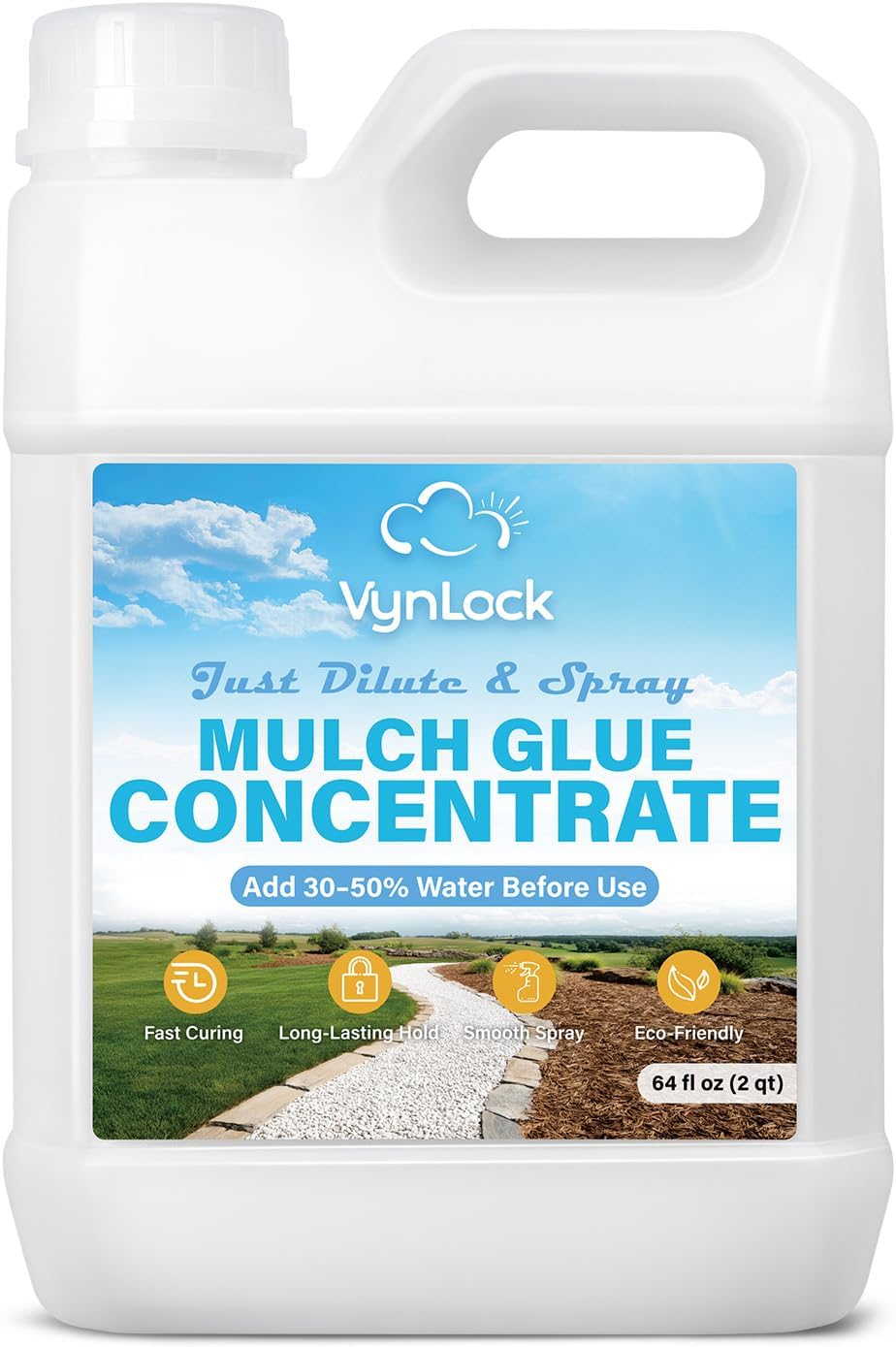 Pegamento mantillo paisajismo 64oz con agua pulverización suave