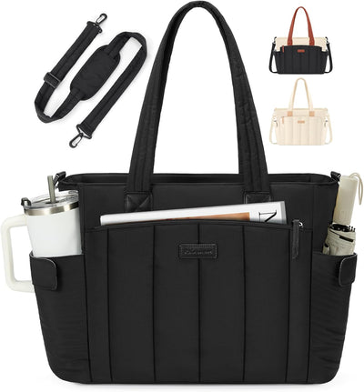 Bolsa acolchada laptop 15.6pulg soporte taza viaje oficina Negro