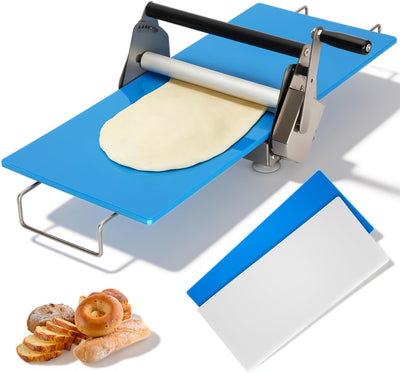 Laminadora manual acero inox 12pulg ajustable para pizza pasta