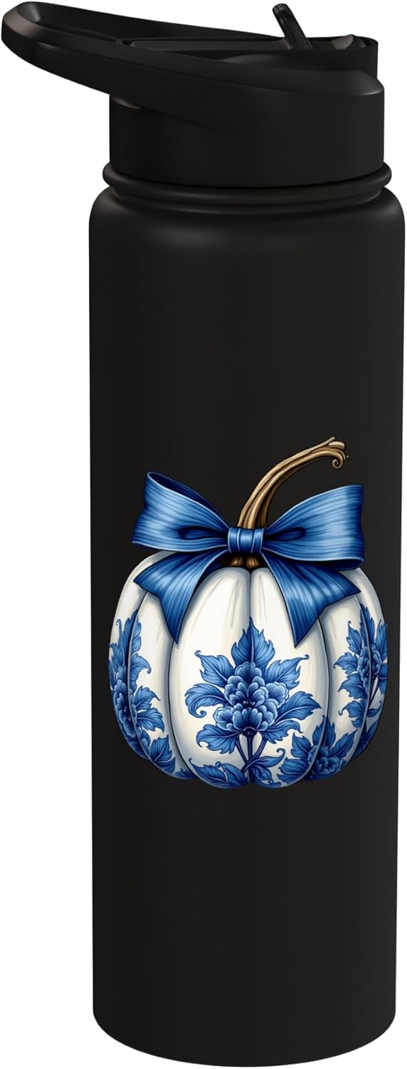 Botella de agua acero inoxidable arco azul coqueta