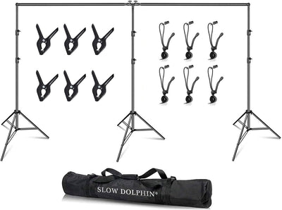 Sistema soporte fondo estudio 20x10pies ajustable con abrazaderas