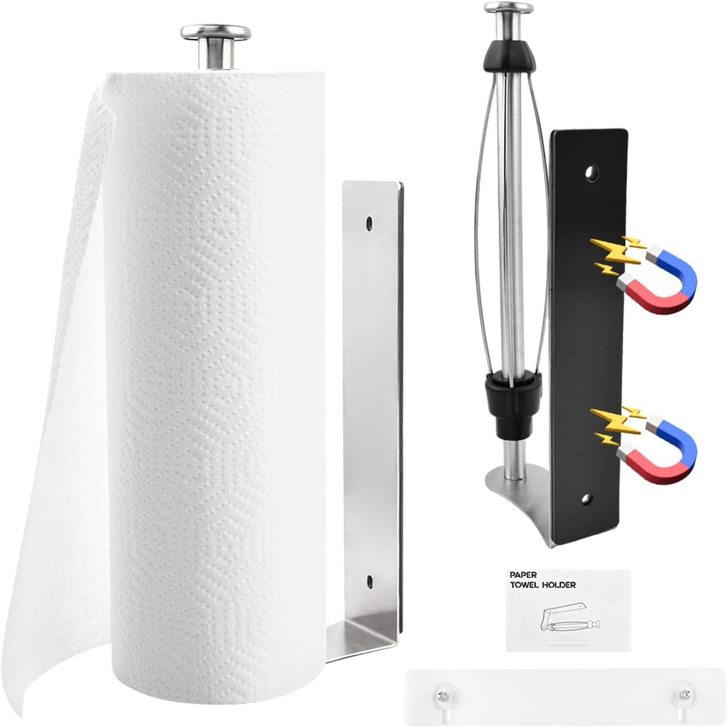 Soporte magnético para toallas de papel sin taladro para nevera caravana